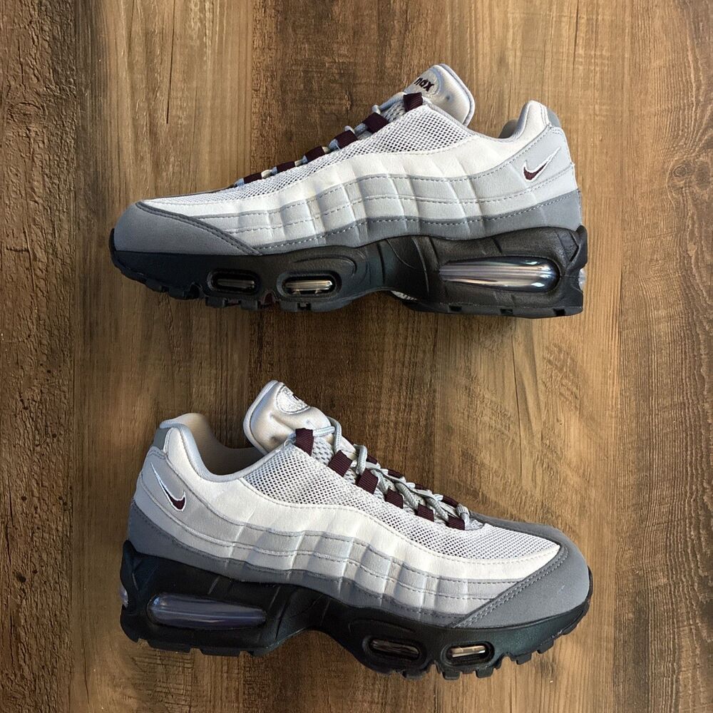 Nike Air Max 95 Big Bubble Smoke Grey Burgundy Women Size 7 Shoes IM6016-084
